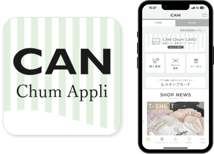 顧客ポイントサービス「CAN Chum Card」開始 公式アプリ「CAＮ Chum アプリ」スタート